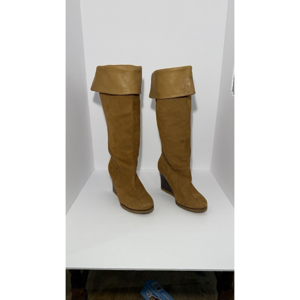 Ugg Australia Women's Raveena Knee High Boots Shoes Brown Leather Size 5 Riding